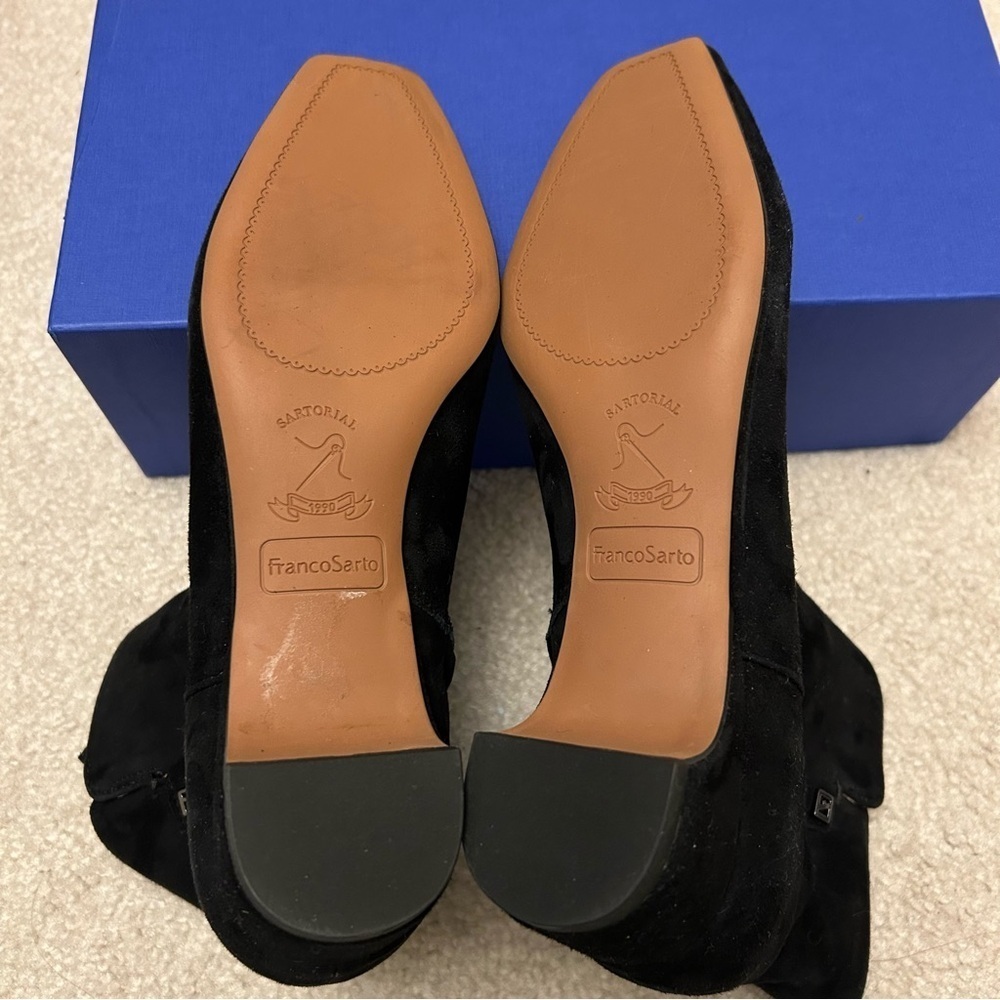 Franco Sarto Luella Bootie in Black Suede Size 6.5M - Picture 9 of 11